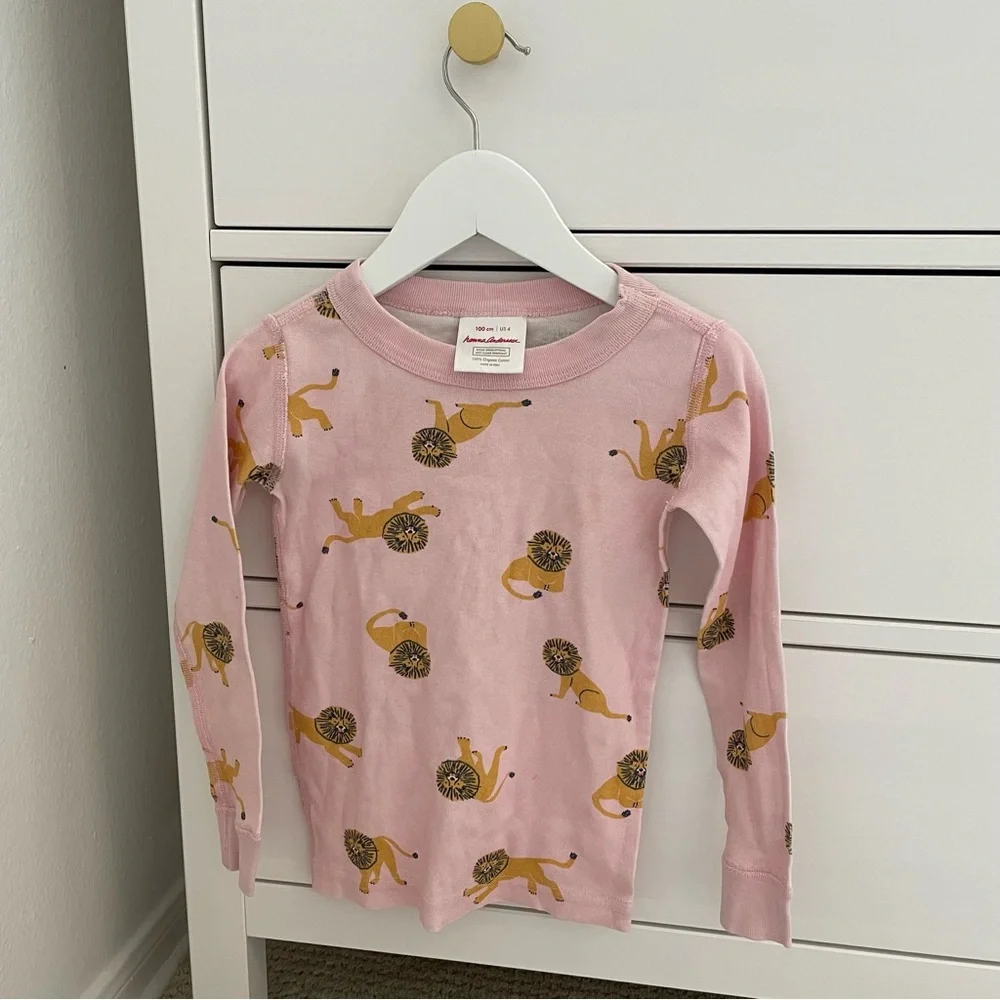 Hanna Anderson Lion Print Sleep Shirt Size 4
